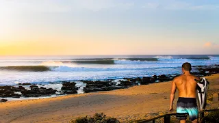 Surfing perfect J-bay in BOARDSHORTS! (South Africa)