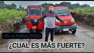 Qute Bajaj vs. Mototaxi Bajaj en una cuesta/cual es el mejor @abimaelitovlogs