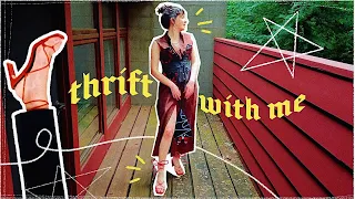 thrift with me at a new vintage store! ✨🍒💛 cottage core vampire vibes and alohas sandals 😱