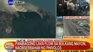 UB: Panibagong lava flow sa Bulkang Mayon, naobserbahan ng Phivolcs