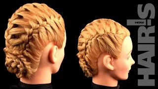 How to do an integrated French braid hairstyle with a braided chignon – video tutorial Hair's How