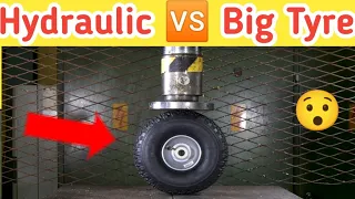 Hydraulic press vs Big Tyre Experiment | Hydraulic machine Experiment #shorts #youtubeshorts