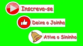 Inscreva-se Chroma Key - Deixe o joinha, Ative o Sininho / Green Screen, Fundo Verde