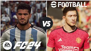 EA SPORTS FC 2024 Vs eFootball 2024 Gameplay Comparison (PS5 Gameplay)