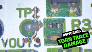 Fix Ripped Trace PCB Pad Repair Game Boy Advance Torn