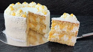 the famous very tasty "PINA COLADA" cake! Melts in mouth! WITHOUT gelatin!