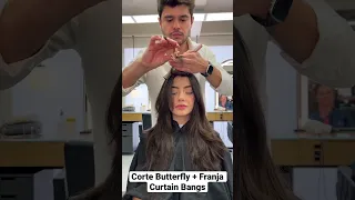 Corte Butterfly + Franja Curtain Bangs!!