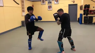Sanda Kickboxing - Fun Technique & Trip From Class