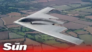 What are three B-2 stealth bombers doing in the UK?