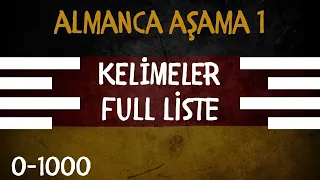 ALMANCA | Aşama 1 | Kelimeler | 0-1000 (TOPLU)