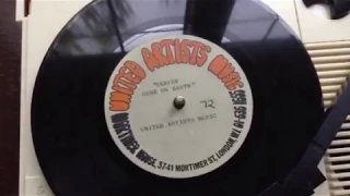 Unknown & Unreleased UK 1968 Demo Acetate Bobby Goldsboro written track, Northern Soul Stomper !!!