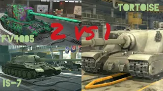Tortoise blows up FV4005 & IS-7 in Big Boss mode (wot blitz) #shorts