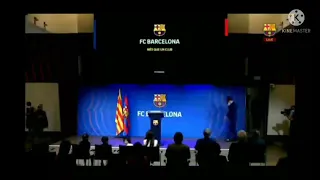 Tangis!!😭 leo Messi saat konferensi pers yang terakhir kalinya di Barcelona