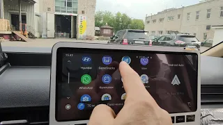 Яндекс навигатор работает на штатном Android Auto автомобиль Hyundai Staria 2021