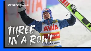 THREE IN A ROW! 🔥 | Stefan Kraft WINS in Lillehammer | Men's Ski Jumping World Cup Highlights