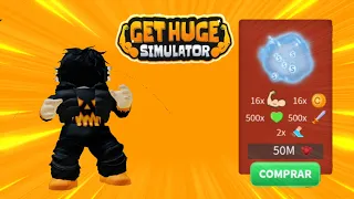 Getting aura from 50 Million gems ♦️ Get Huge Simulator 🎃 | Roblox | First aura achieved with event