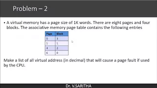 problems in virtual memory