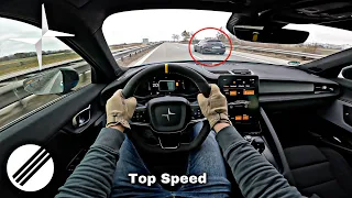 POLESTAR 2 408HP TOP SPEED DRIVE ON GERMAN AUTOBAHN 🏎