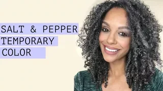 HOW TO: SALT & PEPPER TEMPORARY HAIR COLOR | NO BLEACH | DISCOCURLSTV