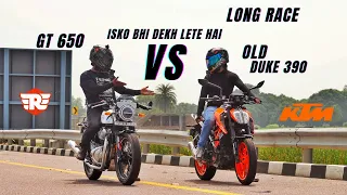 Old Ktm Duke 390 Vs 2022 Royal Enfield Continental GT650 Long Race Till Their Potential🔥| Ksc vlogs