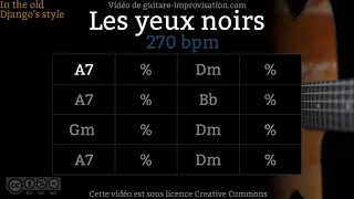 Les Yeux Noirs - Dark Eyes (270 bpm) - Gypsy jazz Backing track / Jazz manouche