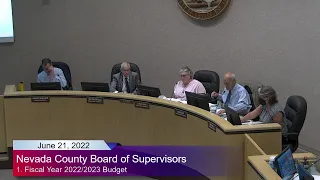 Nevada County Board of Supervisors Meeting June 21, 2022