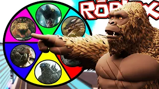 spin the NEW GODZILLA WHEEL in ROBLOX Kaiju Universe