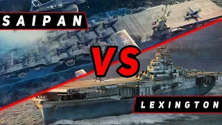 АВИАНОСЕЦ SAIPAN VS LEXINGTON! ЧТО ОКАЖЕТСЯ СИЛЬНЕЕ?! МИР КОРАБЛЕЙ/WORLD OF WARSHIPS!