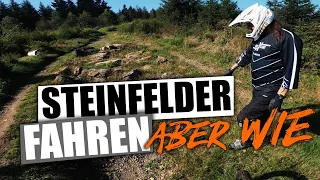 Steinfeld fahren Lernen Fahrtechnik Training -  Downhill mit Tomas Free and Ride Bikepark Olpe