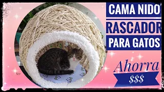 🔴Cama Nido Rascador Para Gatos o camita para perro/ fácil Ahorre Dinero / DIY/ haga y venda.