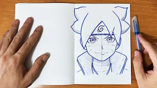 How to draw Boruto Uzumaki step by step || Easy drawing for beginners