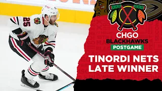 Jarred Tinordi & Blackhawks net late winner in Anaheim | CHGO Blackhawks Live Postgame