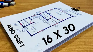 16 x 30 house design II 16 x 30 ghar ka naksha II 16 x 30 house plan