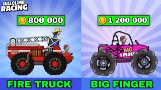 Hill Climb Racing : FIRE TRUCK vs BIG FINGER