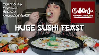 Huge Sushi Feast Mukbang Eating Show