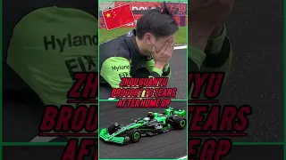 Zhou Guanyu brought to tears after Chinese GP 🙌🏻 #china #f1 #viral #shorts #2024 #zhou #sub #usa