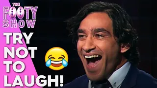JT can't stop laughing! | Footy Show Joking Off