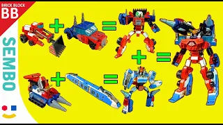 Sembo Block 2500 : Superlink Transformers ⚡️ Speed build How to make a Robot LEGO Combiner tutorial