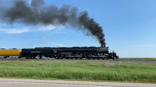 Pacing Union Pacific Big Boy #4014 Steam Train Highball Gering, Nebraska (6/8/23)