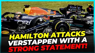 Lewis Hamilton doesn't forget his rivalry with Max Verstappen and takes a jab at the Red Bull driver