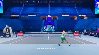 Djokovic & Auger Aliassime | Court Level Practice Match - ATP Finals Turin 2022 [4K 60fps]