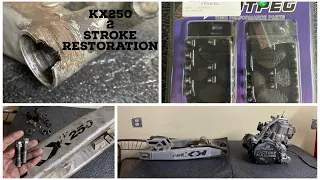 2003 Kawasaki KX250 2 Stroke Restoration Part 2 ( swingarm, foot pegs, and frame update)