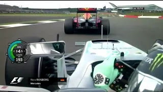 Rosberg chases and overtakes Verstappen onboard | F1 - 2016 - Silverstone