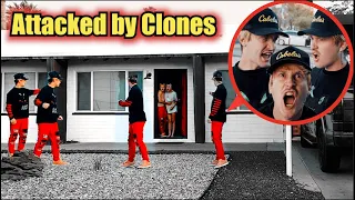 When you see your IDENTICAL CLONES outside your HOUSE, Lock your doors and Hide! (They Attacked Us)