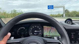 Porsche 911 new 992 Autobahn drive. 300 km/h in the new 911. What it really feels like.