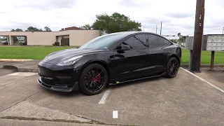 Tesla Model 3 Vorsteiner Volta Side Skirts Installed