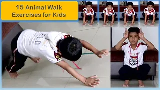 15 Animal Walk Exercises for kids | Funny Animal Walks for kids | PE Exercises for Kids