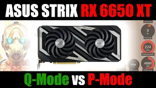 Asus STRIX RX 6650 XT O8G Gaming | Quiet vs Performance BIOS