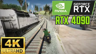 GTA San Andreas RTX 4090 Follow that train mission 4K Gameplay | Ultra Remastered Mod DirectX3.0