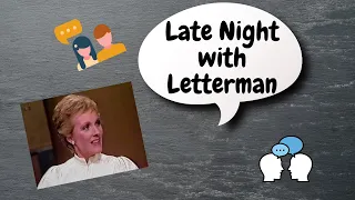 Julie Andrews on Late Night with Letterman, 02/17/1982